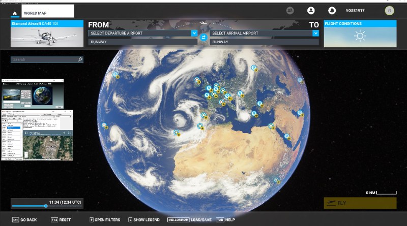 Flight stimulator map