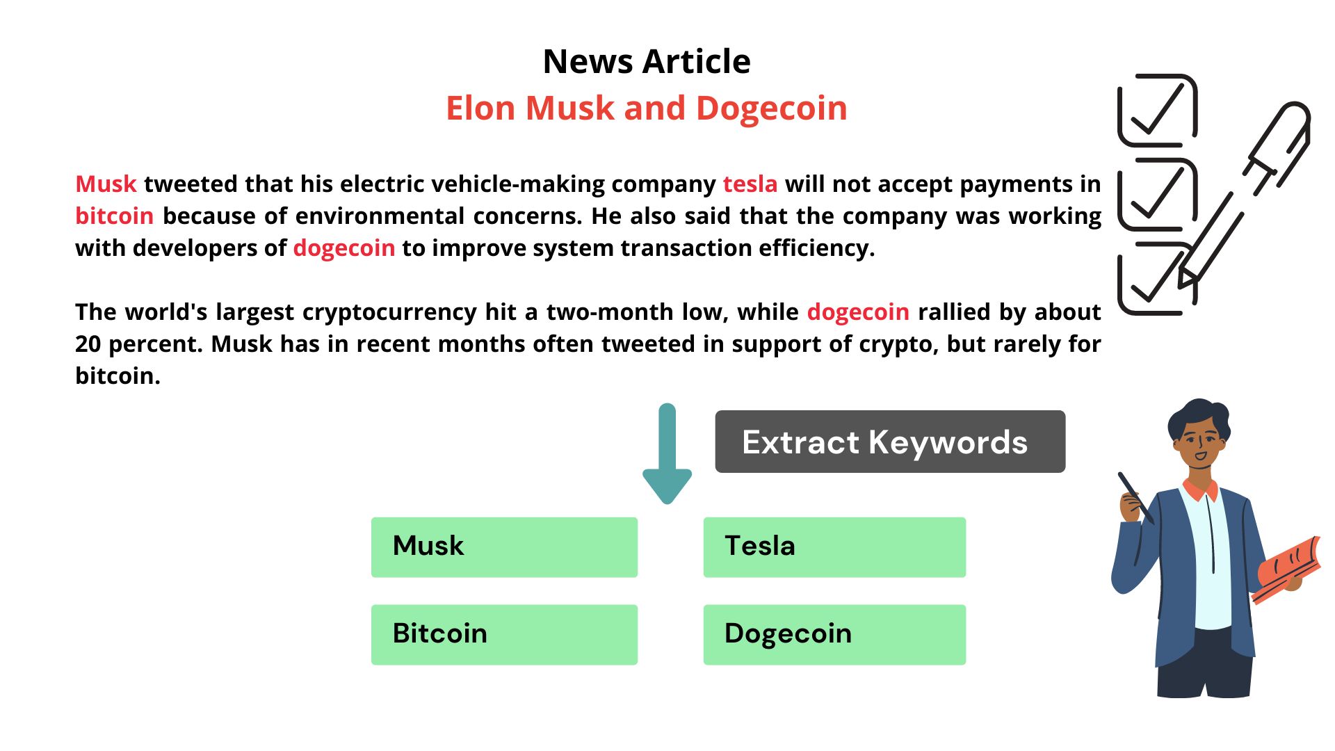 Extracting keywords
